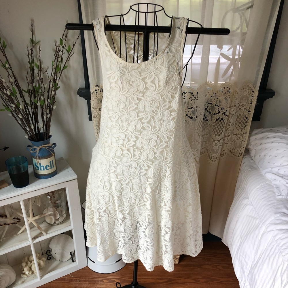 Free People ivory lace dress